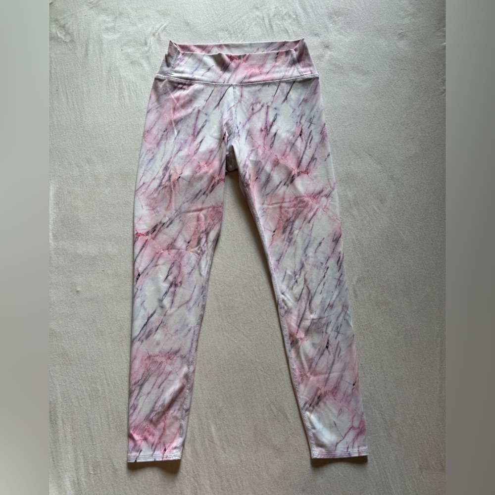 Women's R AND DRY Pink Marble Leggings Size M
